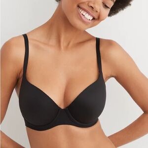 aerie Black Demi Push-up Bra 34B